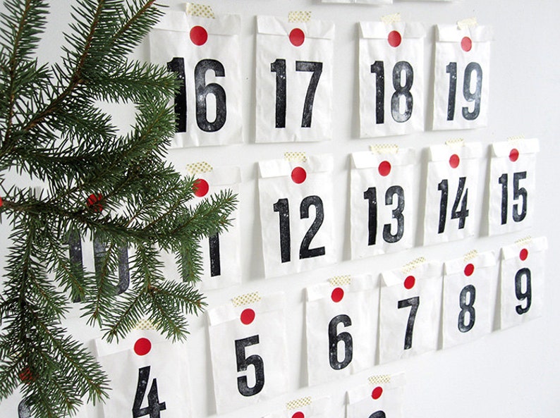 Advent Calendar Count Down Calendar DIY Set 25 Days by Renna Etsy