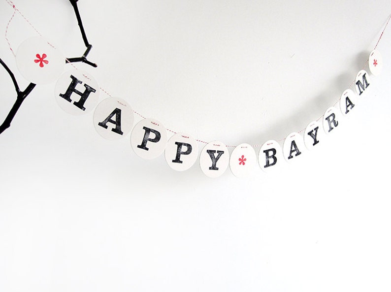 Happy BAYRAM banner // festive garland for the celebrations season, photo prop, decoration renna deluxe image 3