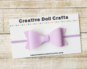 Purple Doll Headband, Bow For Doll, Doll Headband, 18 Inch Doll, Purple Bow, Headband For Doll, Doll Accessory, Purple Headband, Doll Bow