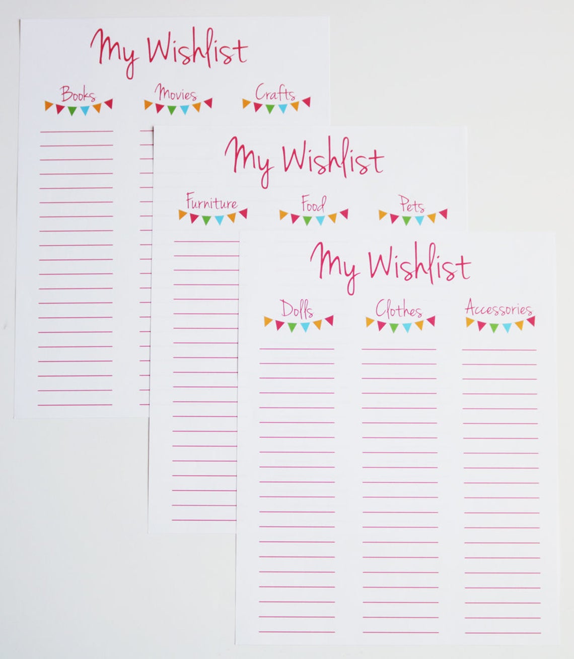 Printable Wishlist Wishlist for Girls Birthday Wishlist - Etsy