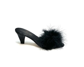 feather high heels