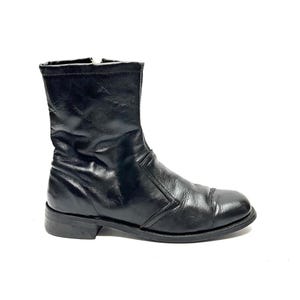 1970's Leather Boots Zip up Mens - Etsy