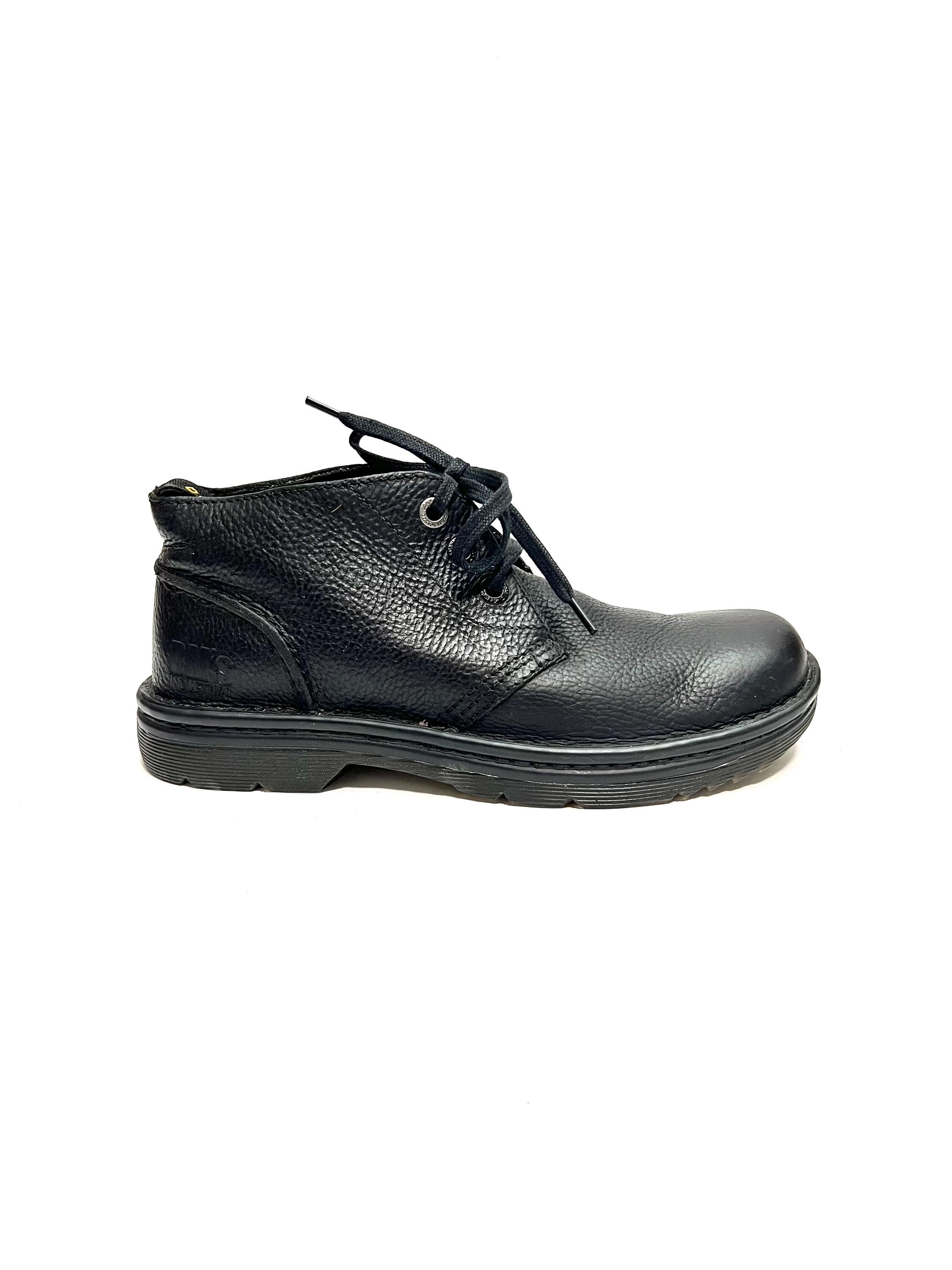 Vintage Y2K Mens Chukka Boots // Black Pebble Leather 3-eye  display picture 3