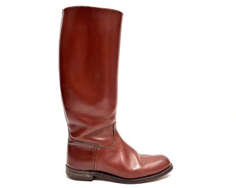Bottes D'équitation En Cuir Marron Eqvvs - Taille UK 4 (EU 37) - Neuf Jamais Porté