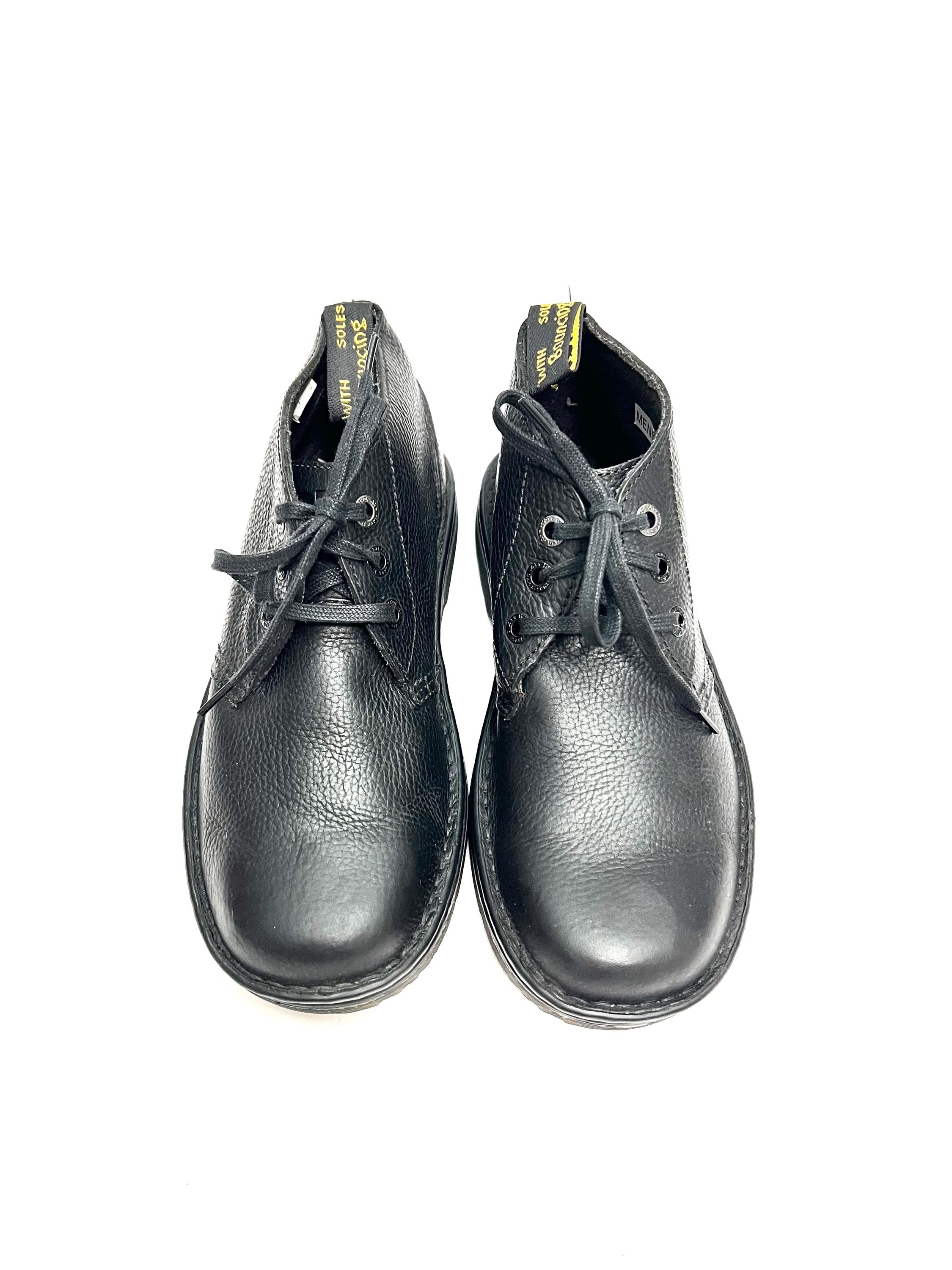 Vintage Y2K Mens Chukka Boots // Black Pebble Leather 3-eye 
