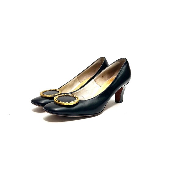 Scarpe col tacco da pellegrino vintage anni '60 // Scarpe con