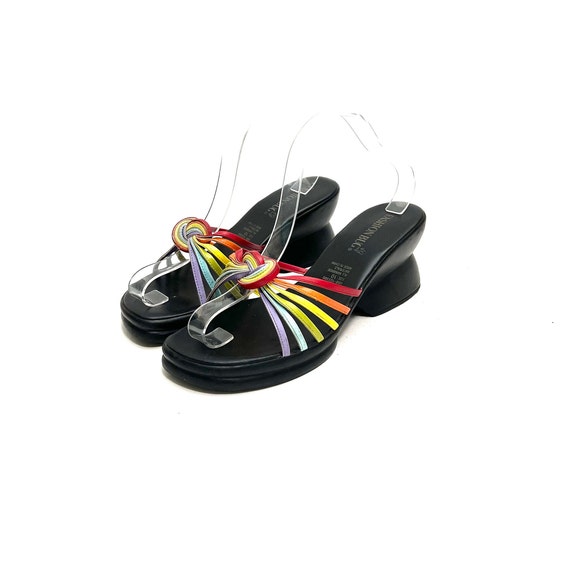 Vintage 1990s Rainbow Platforms // Strappy Vegan … - image 6