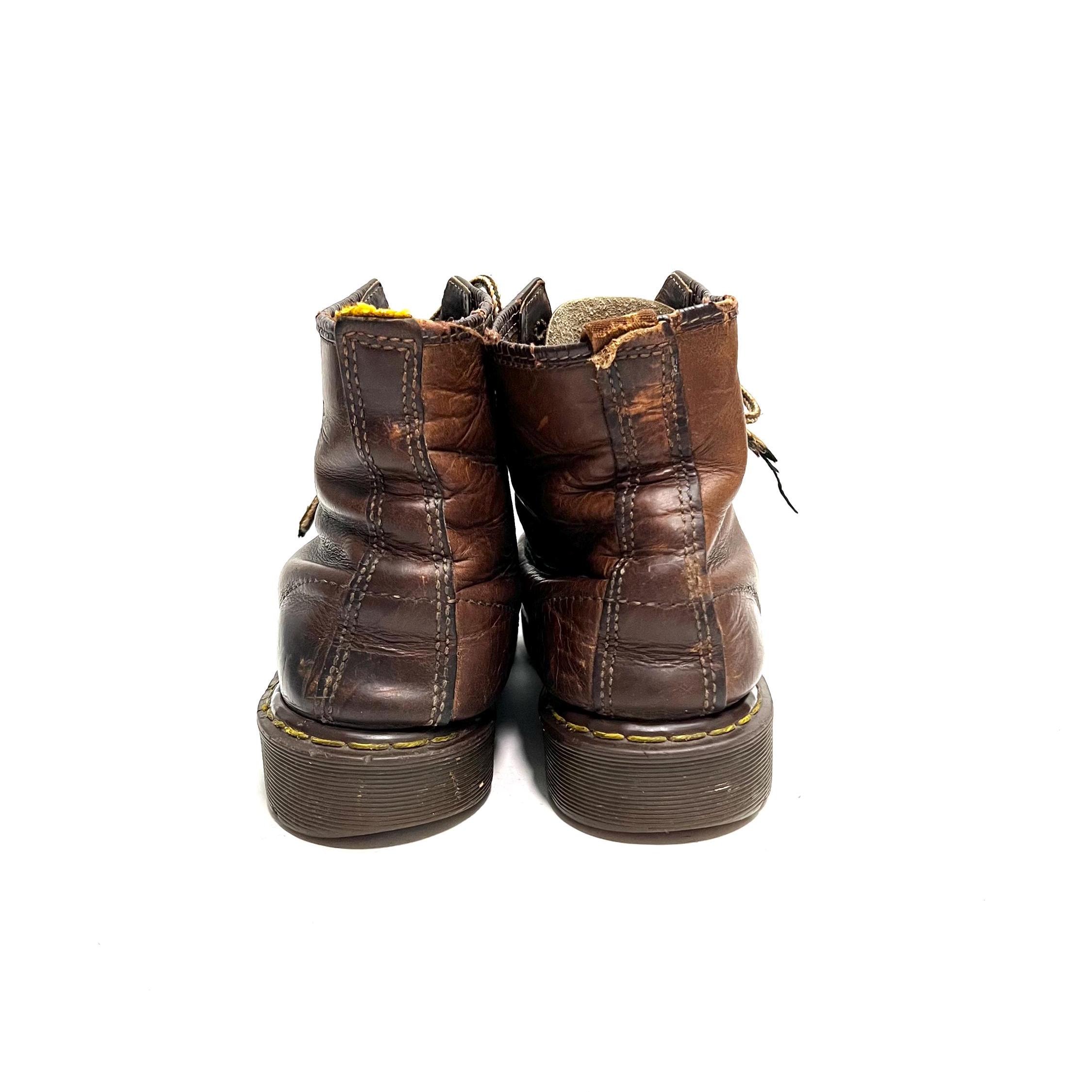 Dr Martens Docs Men\'s 1460 Style Lace Up Brown Leather Combat Boots VTG Sz 13 US Cherry‑Red Dr. Martens, fresh out of the box. ?? ? 1460  main image 4
