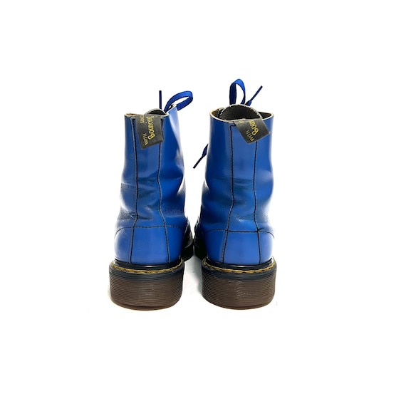 Vintage 1990s Womens Combat Boots Electric Blue Leather 1460 8 eye Ankle Boots by Dr. Martens Size 6 MADE IN ENGLAND Etsy Canada