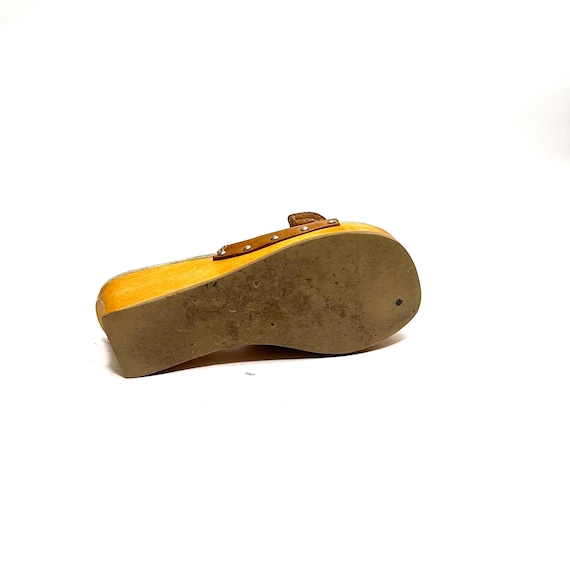 Vintage Y2K Wooden Sandals Brown Leather Slip on Platform Wedge Heels by Steve Madden Size 7 Etsy UK