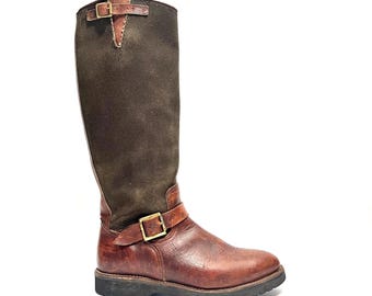 Vtg 70s Browning Arms Co Brown Leather Lace Up Work Boots‎ USA Made Vibram Sz 8A s-l1200.jpg main image 3