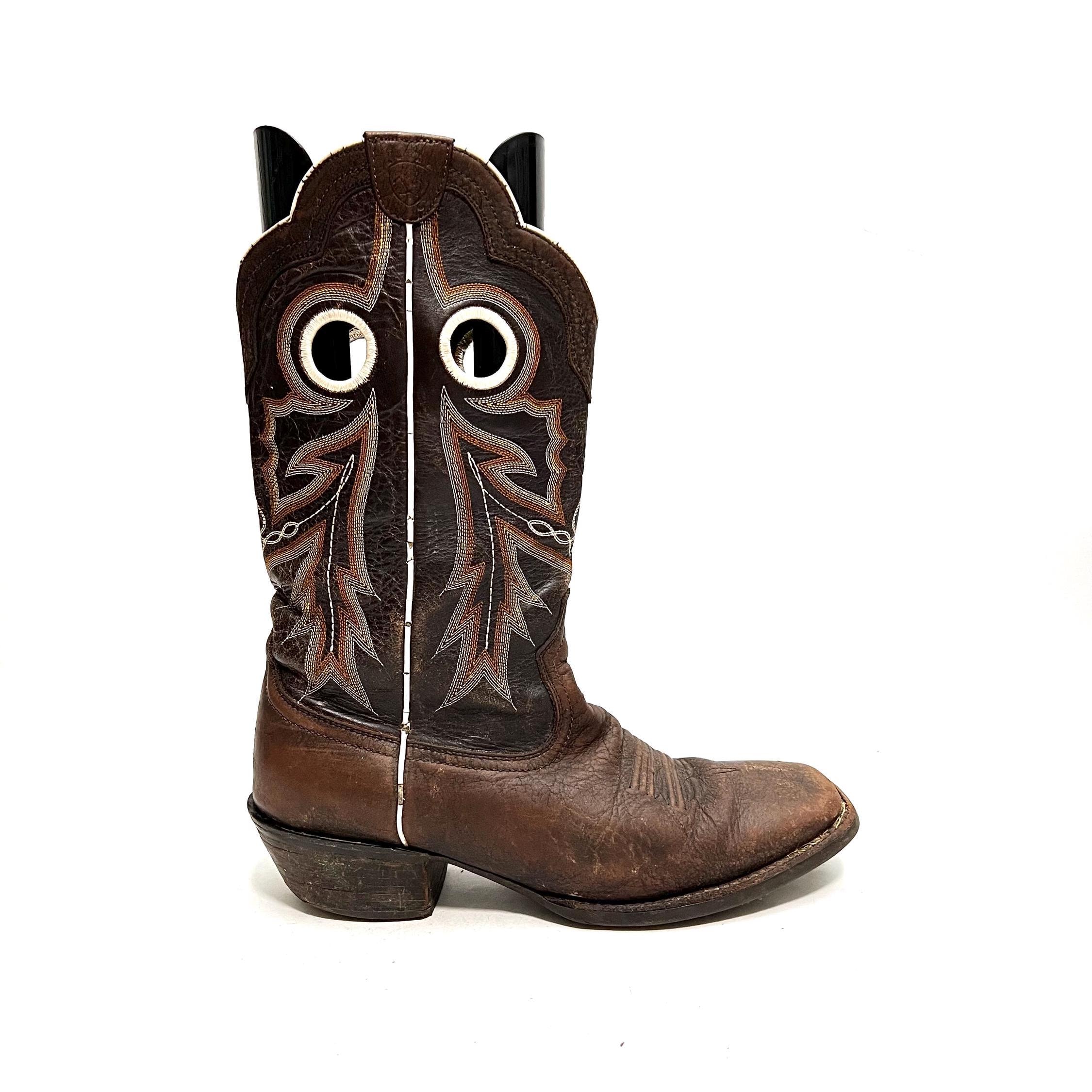 Dodge City Cowboy Boots VINTAGE Camel Brown Keyhole Cutout Western Men Size 10 D $_57.PNG?set_id=880000500F main image 4