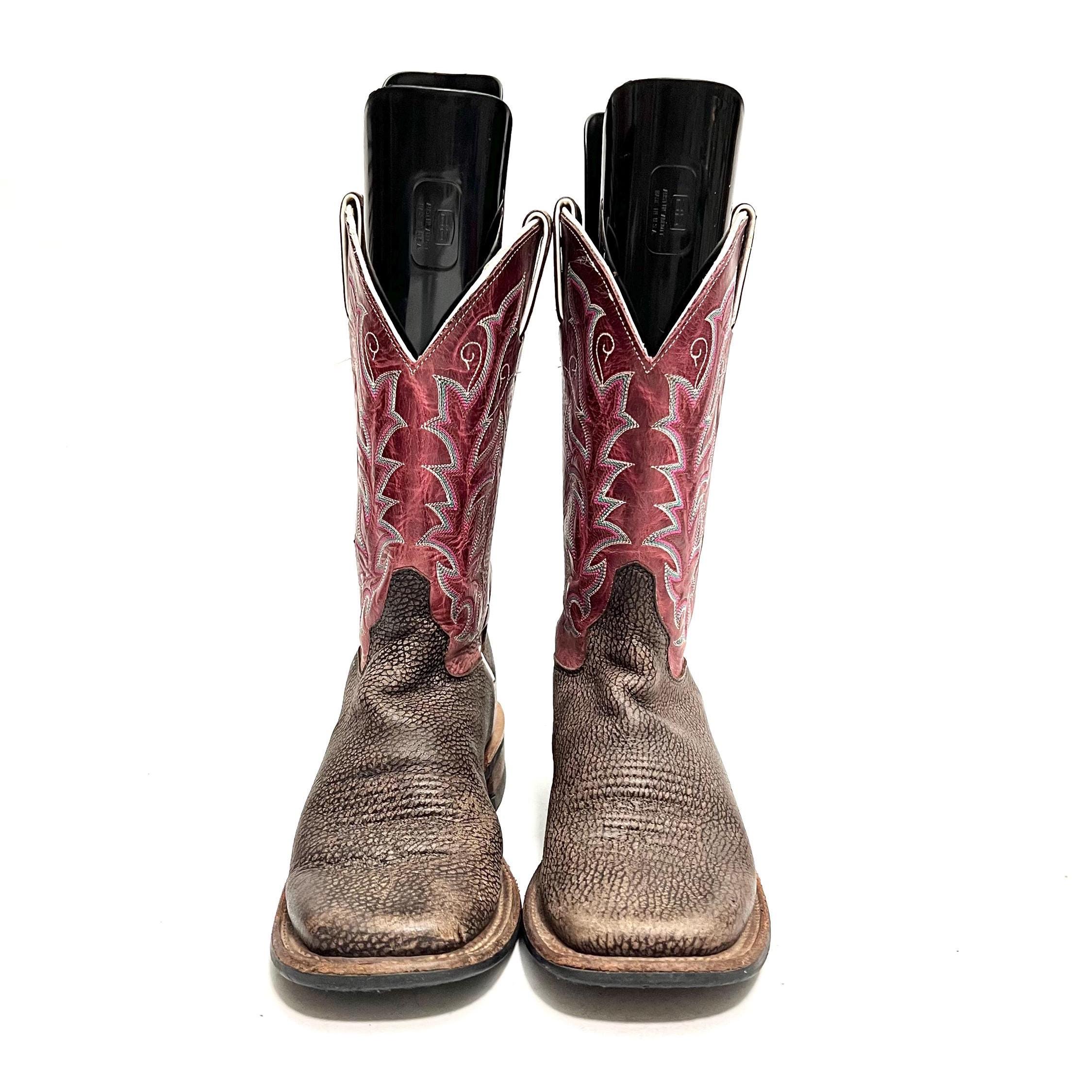 Justins Men\'s Boots Size 11D Square Toe Brown Cowboy Western Outdoor Vintage Y2K Justin Men main image 4