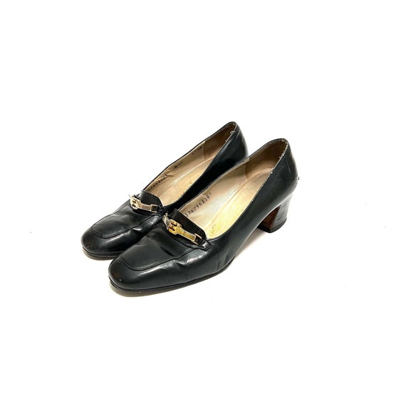 Salvatore Ferragamo Black Leather Horsebit Slip-On Loafers Salvatore Ferragamo Black Leather Horsebit Slip-On Loafers main image 2