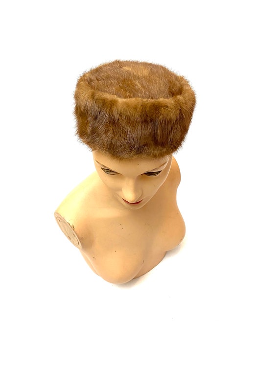 Mink pillbox hotsell hat