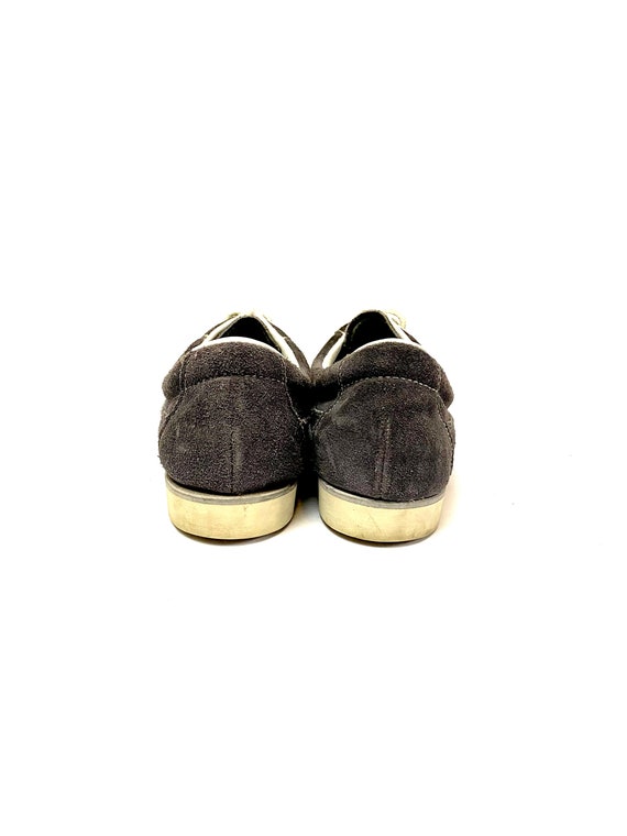 Vintage 1970s Oxfords // Gray Suede Lace Up Sneak… - image 7