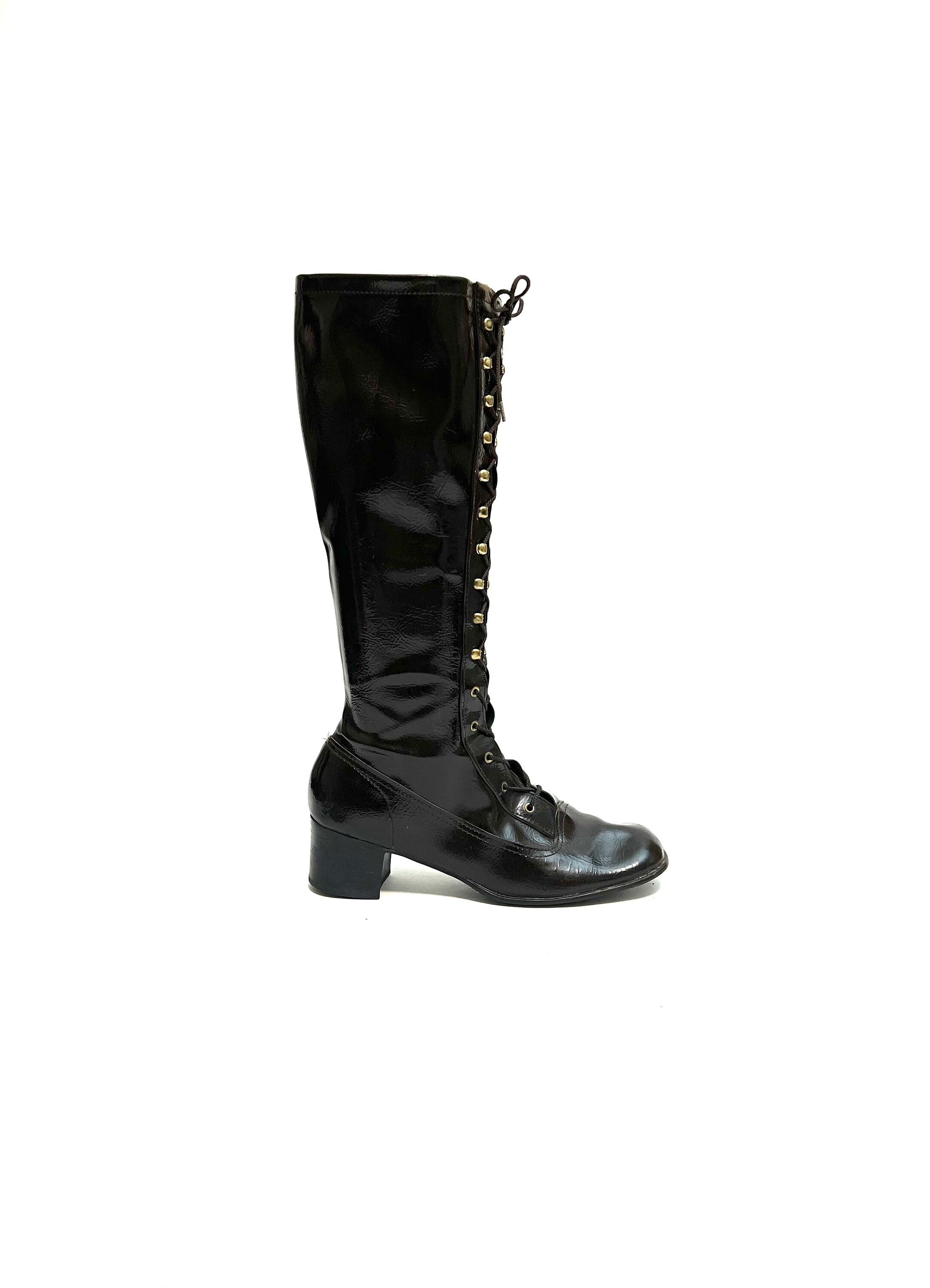 Vintage 1960s Lace up Gogo Boots 