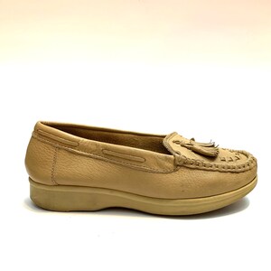 Vintage 1970s Leather Moccasin Loafers // Casual Walking Shoes by Laverenz Size 6
