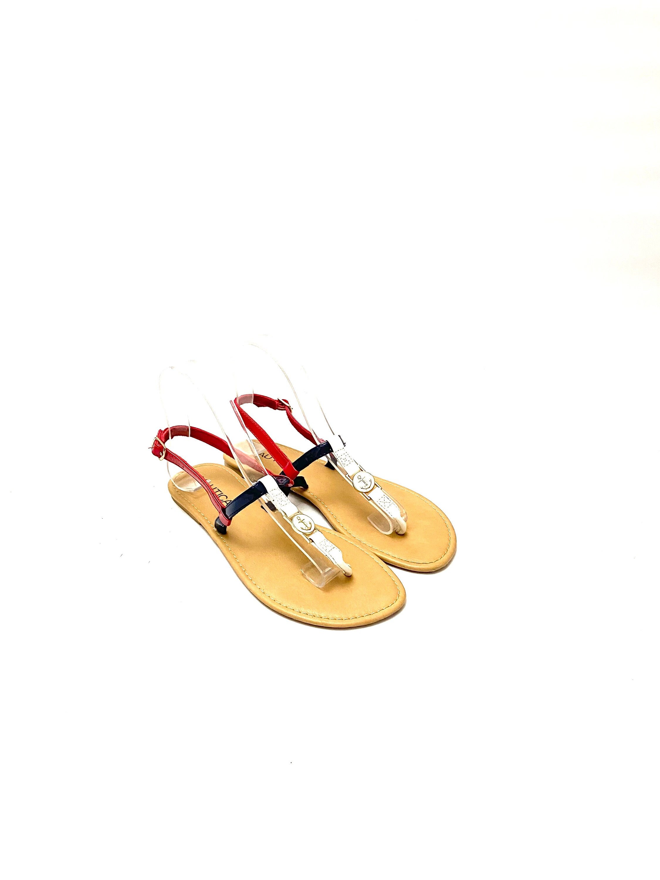 Vintage 1990s Capri Sandals // Strappy Patent Leather Slip