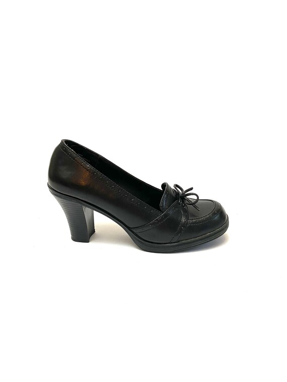 Vintage 1990s Chunky Heels // Black Vegan Witchy G