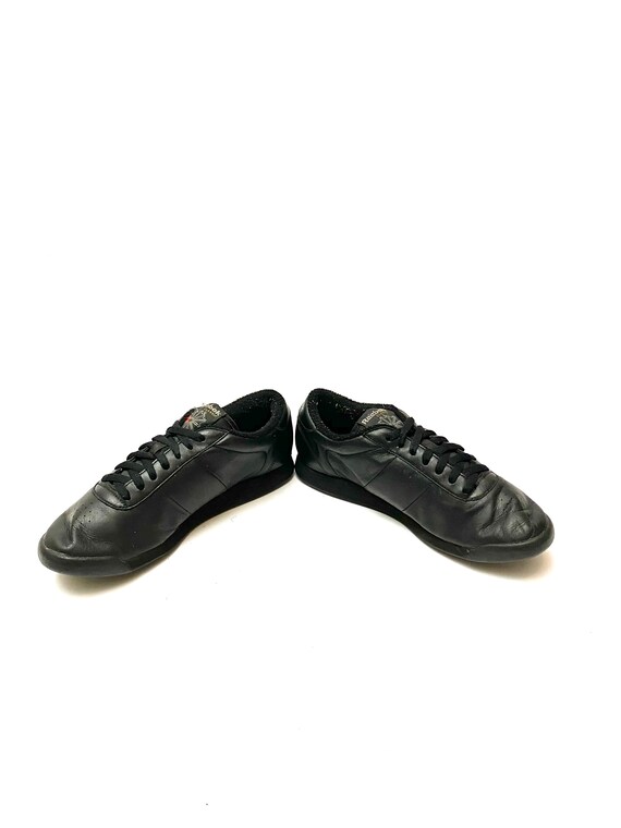 Vintage 1980s Classic Reebok Sneakers // Black Le… - image 5