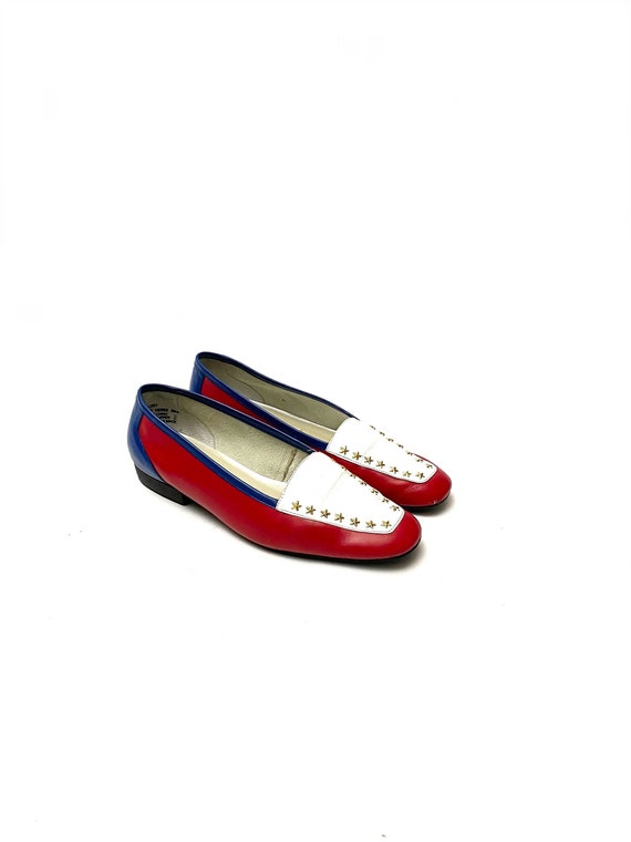 Red White And Blue Loafers Online | bellvalefarms.com