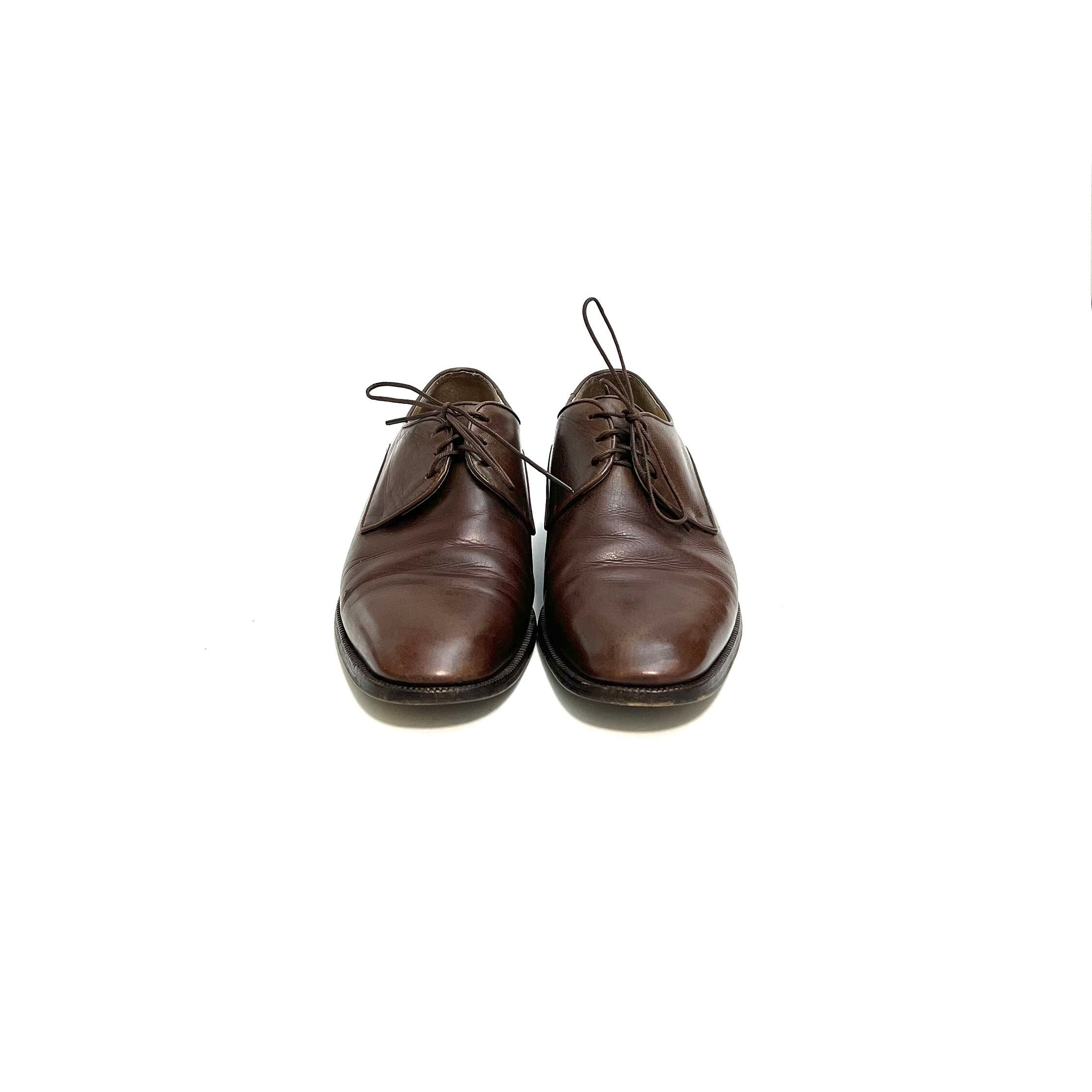 Gucci × Vintage Vintage Gucci Leather Dress Shoes Cap Toe