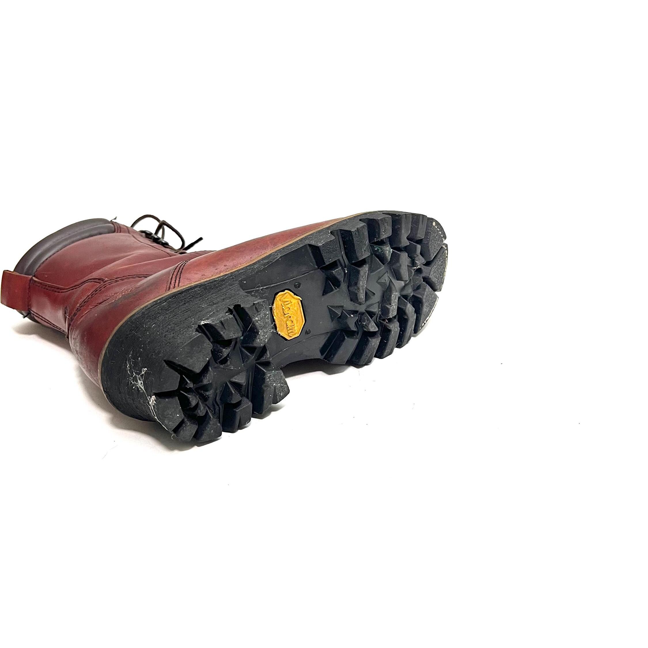 Vintage 1990s Mens Steel Toe Work Boots // Oxblood Leather