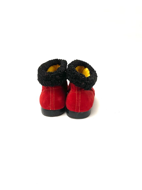 Vintage 1960s Deadstock Slippers // Red Corduroy … - image 7