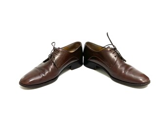 Vintage 1970s Gucci Oxfords // Mens Brown Leather Lace up  display picture 3