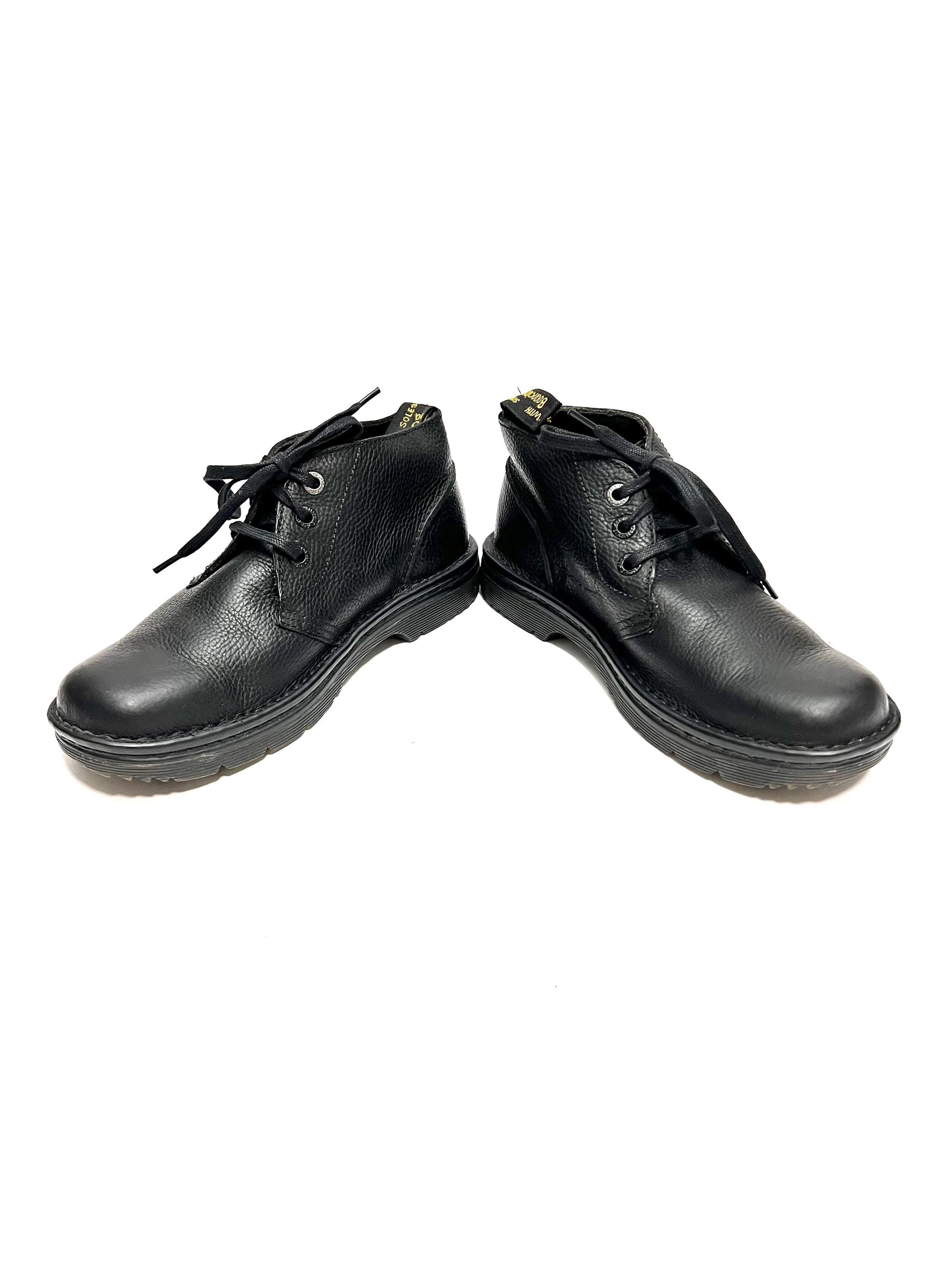 Vintage Y2K Mens Chukka Boots // Black Pebble Leather 3-eye  display picture 2