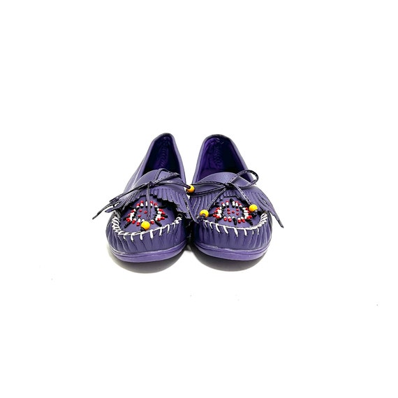 Size 40 Cloth Moccasins Purple Rhombus main image 0