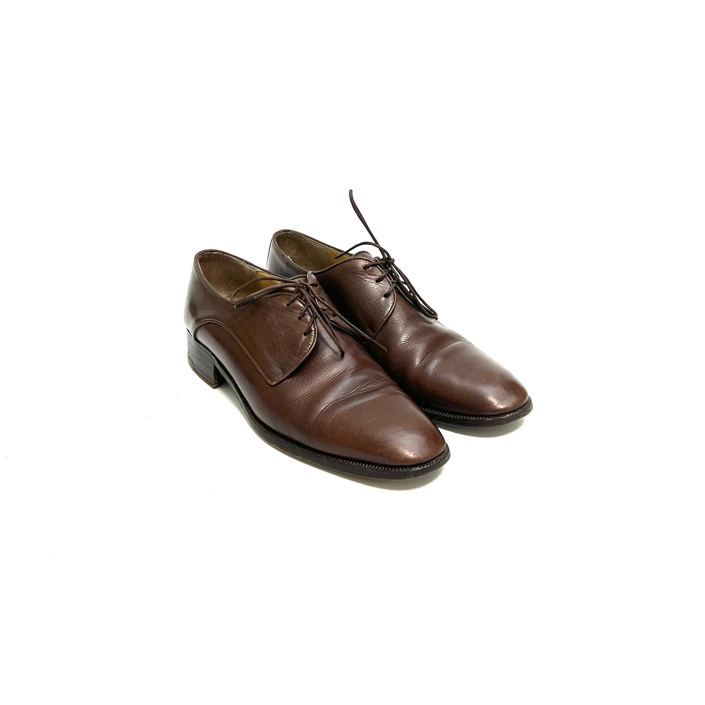 Gucci Shoes Mens Size 9.5 Brown Tan Saddle Oxford Leather Dress Brogue 6024 Gucci Mens US 11 Leather Platform Lace-up Oxford Shoes main image 3