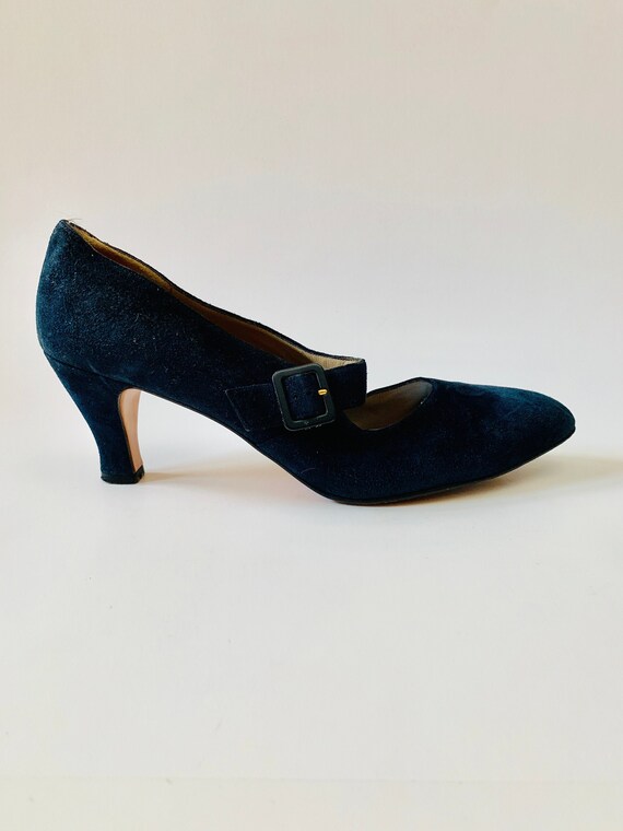 navy blue mary jane heels