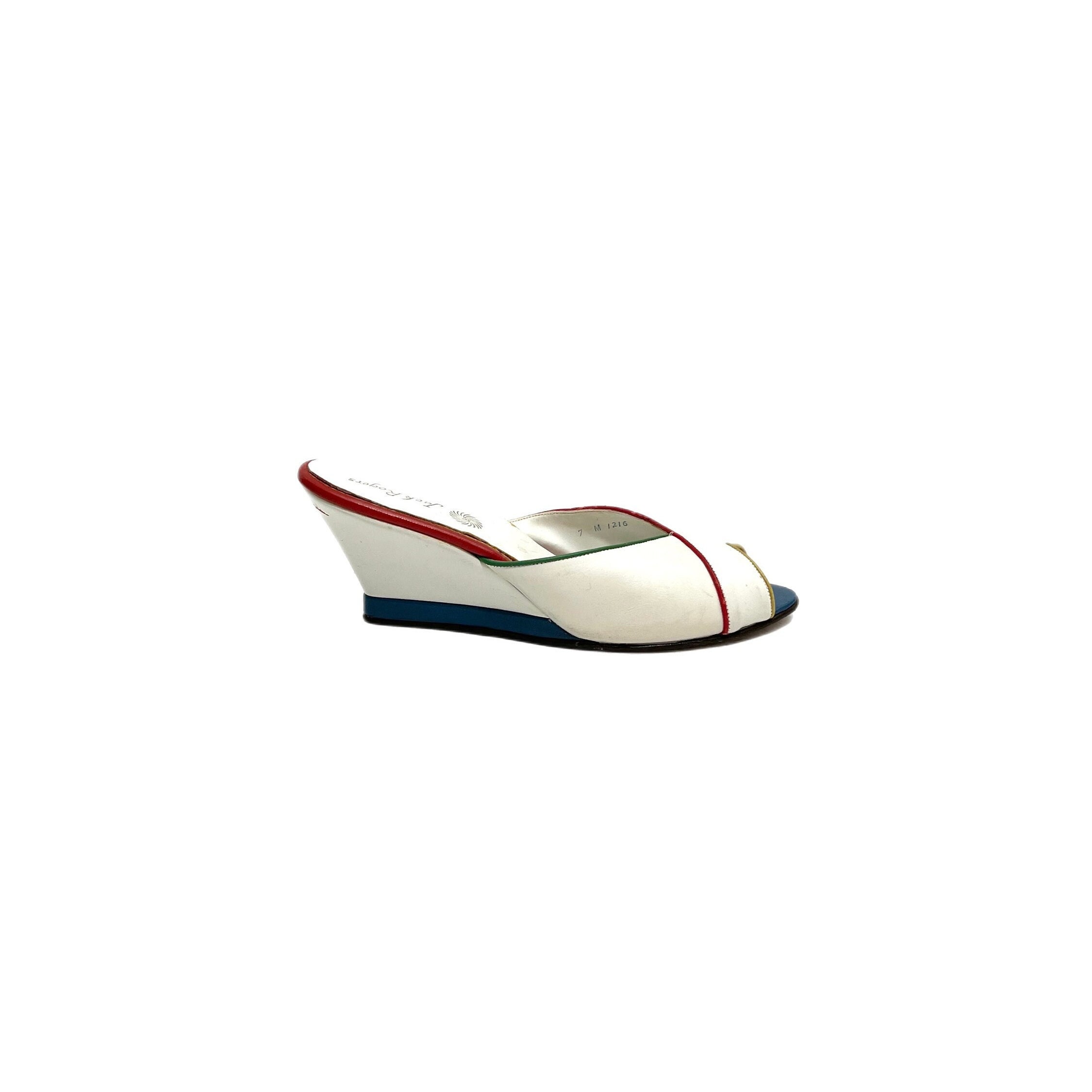 Women's Wedge Heel Navy Blue Peep Toe Platform Espadrille Sandals Size  6-9