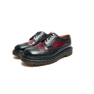 90s Black Brogues | Vintage leather Shoes | Women's Oxfords | Preppy
