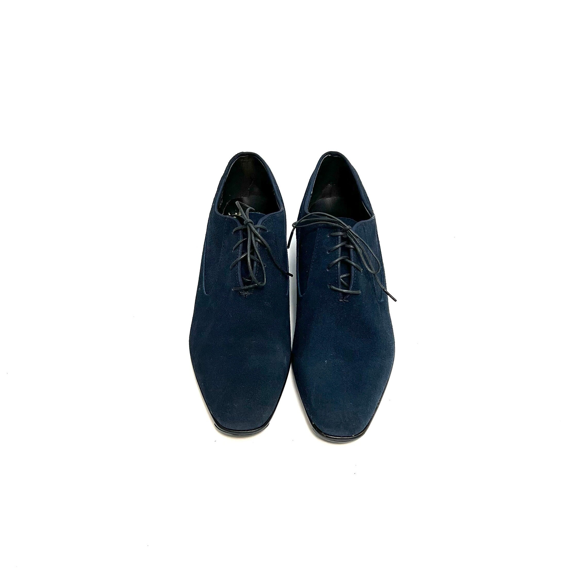 Mens Vintage 70s Blue Suede Patent Leather Shoes – The Hip Zipper Nashville