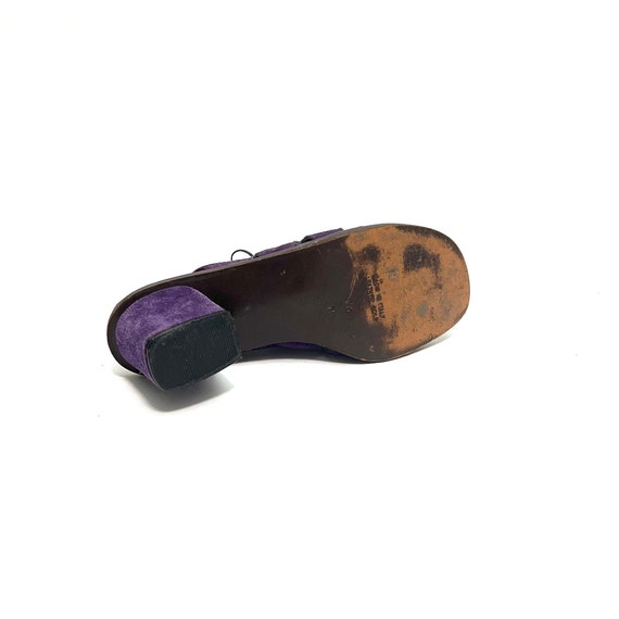 Vintage 1970s Lace Up Heels // Groovy Purple Sued… - image 7