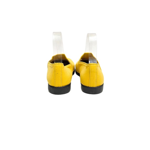 Vintage 1990s Designer Slip On Sneakers // Yellow… - image 7