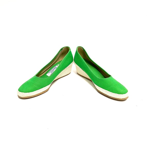 Vintage 1970s Deadstock Espadrilles // Kelly Gree… - image 5