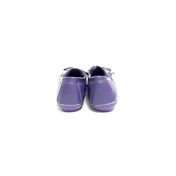Size 40 Cloth Moccasins Purple Rhombus