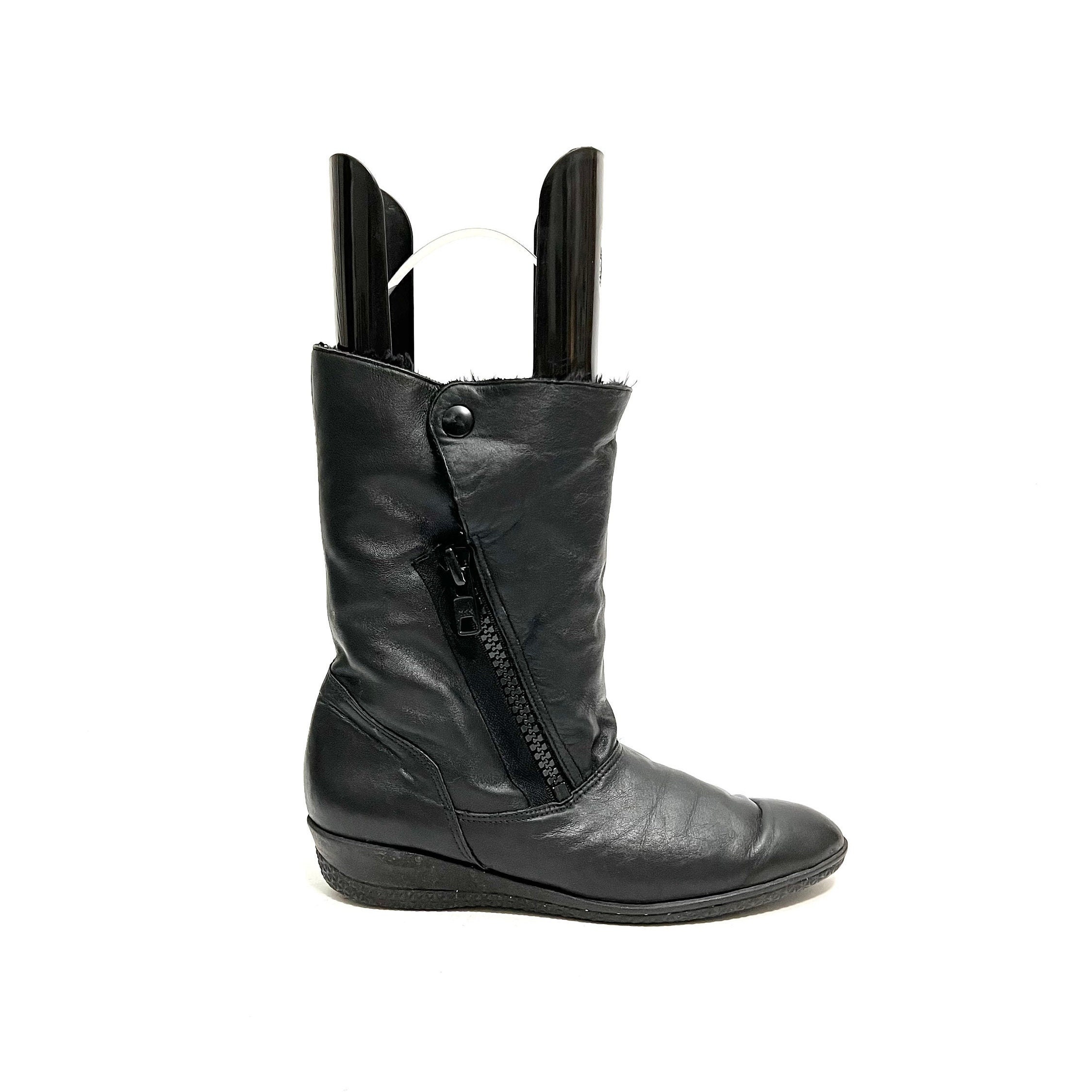 80s Side Zip Boots - Etsy