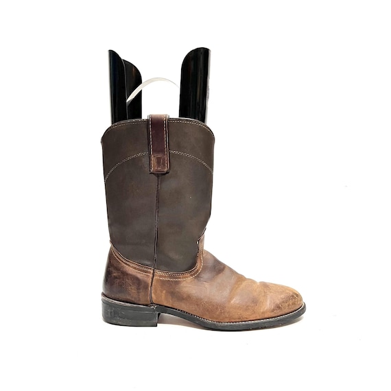 Vintage 1990s Mens Roper Work Boots // Dark Brown Leather  display picture 3