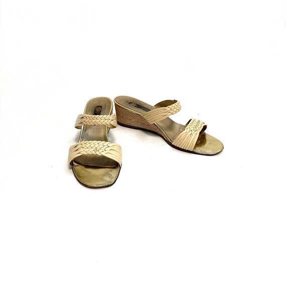 Rebecca 70 Leather Wedge Sandals