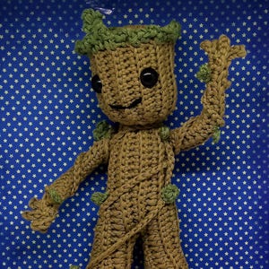 Baby Groot Little Groot amigurumi PDF crochet pattern inspired by Guardians of the Galaxy 2