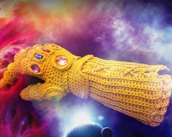 Infinity Gauntlet PDF crochet pattern - instant download - Inspired by avengers Infinity war for Cosy Thanos cosplay