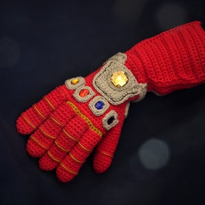 Nano gauntle PDF crochet pattern iron man infinity gauntlet end game image 4