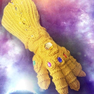 Infinity Gauntlet Knitting pattern Instant download PDF Thanos cosplay image 2