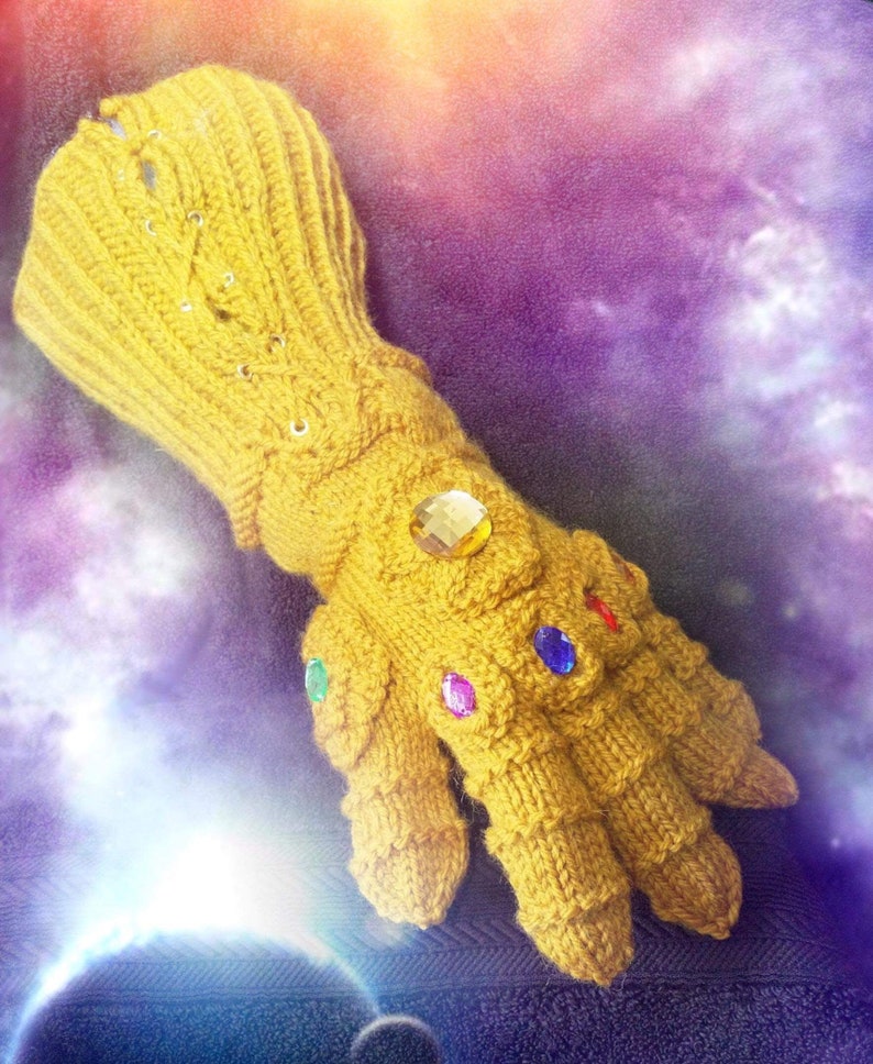 Infinity Gauntlet Knitting pattern Instant download PDF Thanos cosplay image 2