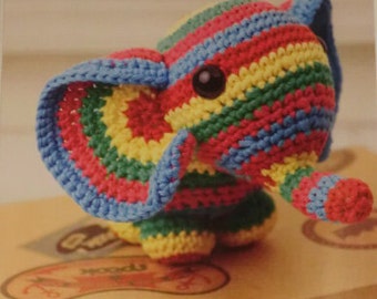 Amigurumi stripy elephant pdf crochet pattern